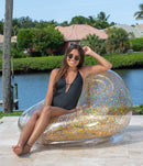 Cadeira Inflável com Glitter Dourado – Air Candy