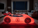 Cama Inflável Infantil Sleep Racer™ Dream Car Vermelha com LED – AirCandy