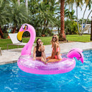 Boia Inflável Flamingo Gigante com Glitter Holográfico – PoolCandy