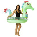 Boia de Piscina Inflável com Porta-Copos – Cavalo-Marinho Glitter PoolCandy