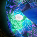 Piscina Inflável Iluminada PoolCandy Tropical Palms com Caixa de Som Bluetooth – Perfeita para o Dia ou a Noite